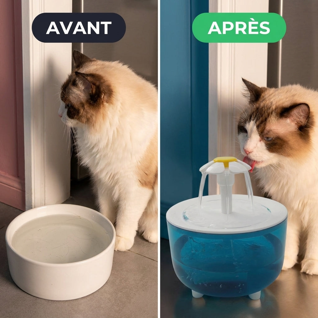 Fontaine à eau filtrante AquaChat pour chats – Hydratation saine et continue