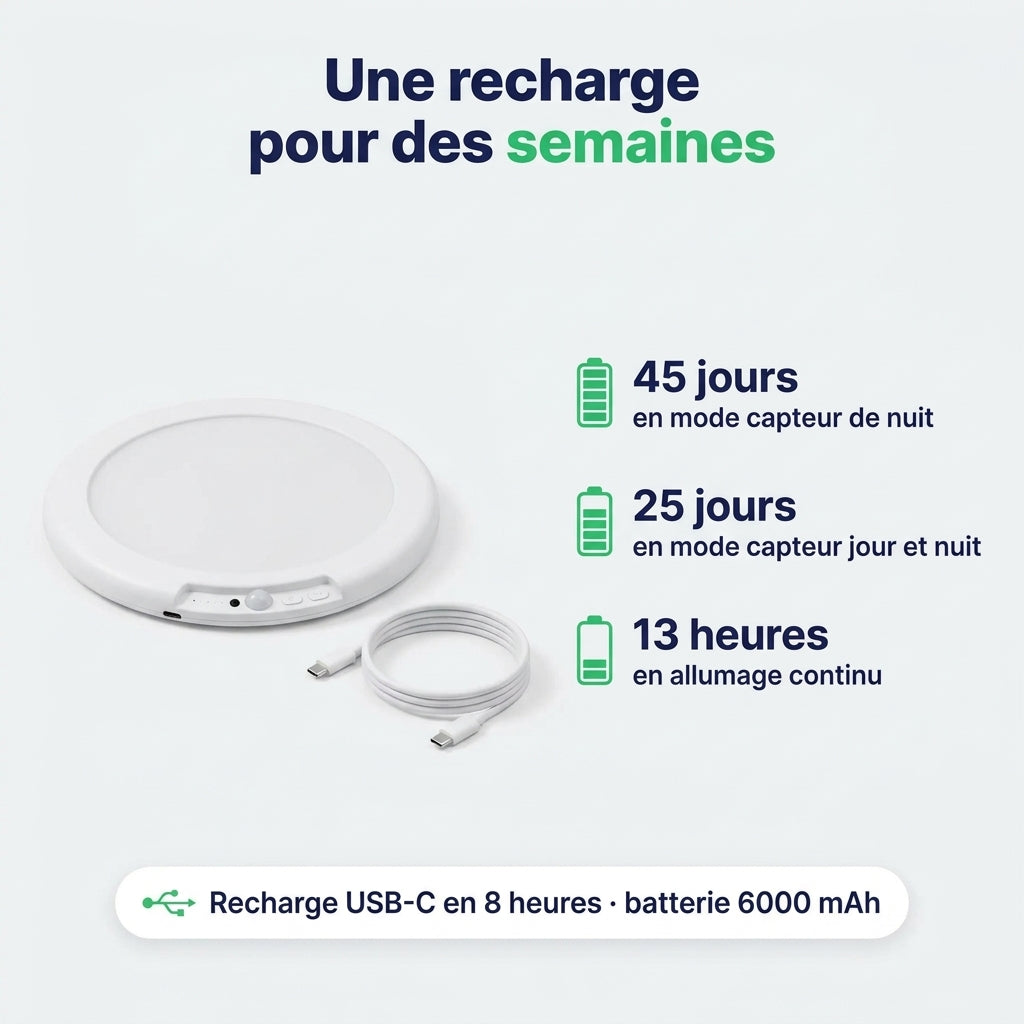 L10 | Plafonnier LED à Détecteur de Mouvement