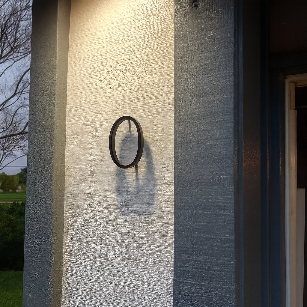 Plaque numéro maison à fixer en acier inoxydable - noir moderne extérieure