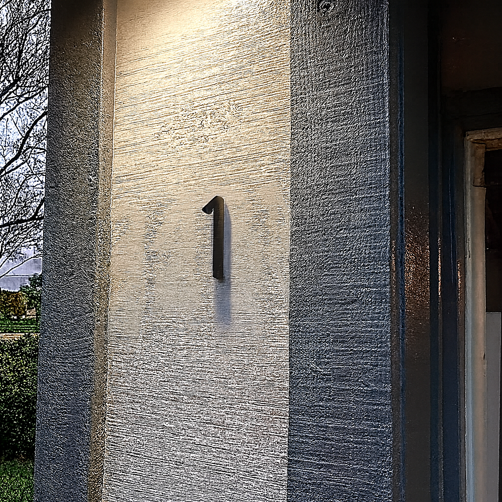 Plaque numéro maison à fixer en acier inoxydable - noir moderne extérieure