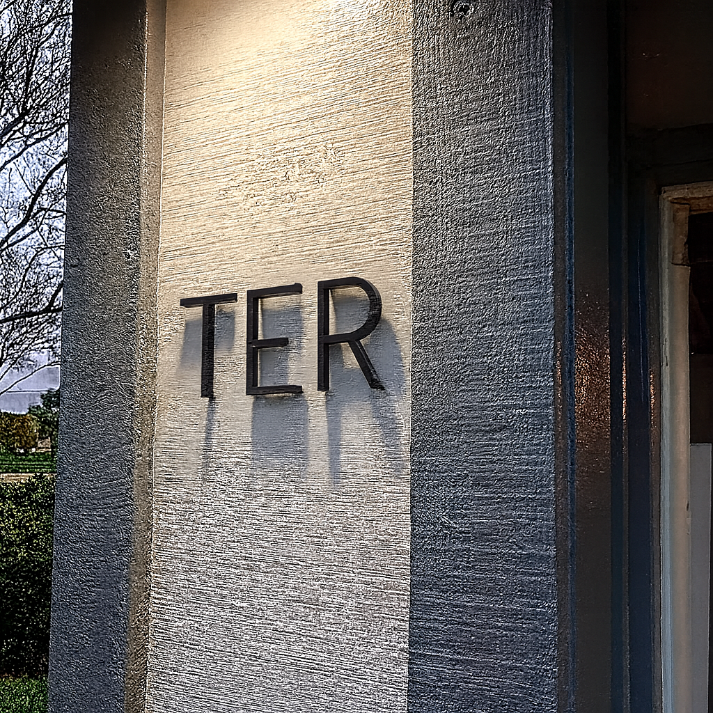 Plaque numéro maison à fixer en acier inoxydable - noir moderne extérieure