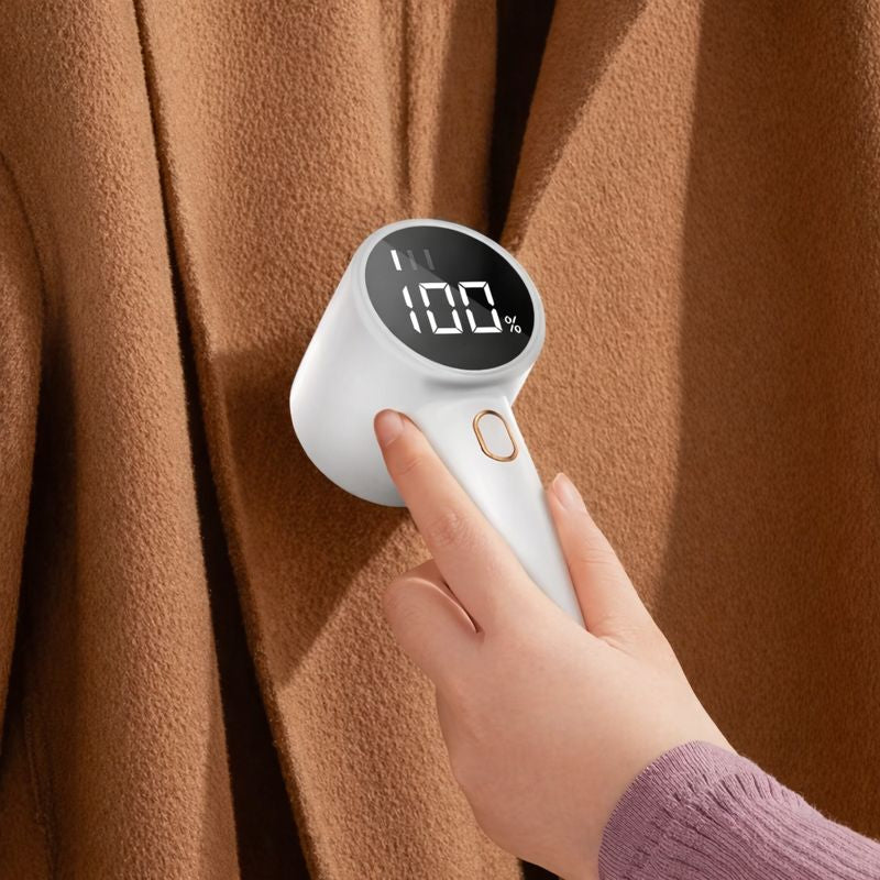 Rasoir anti peluche USB rechargeable avec affichage numérique – Portable, moteur puissant 3 vitesses