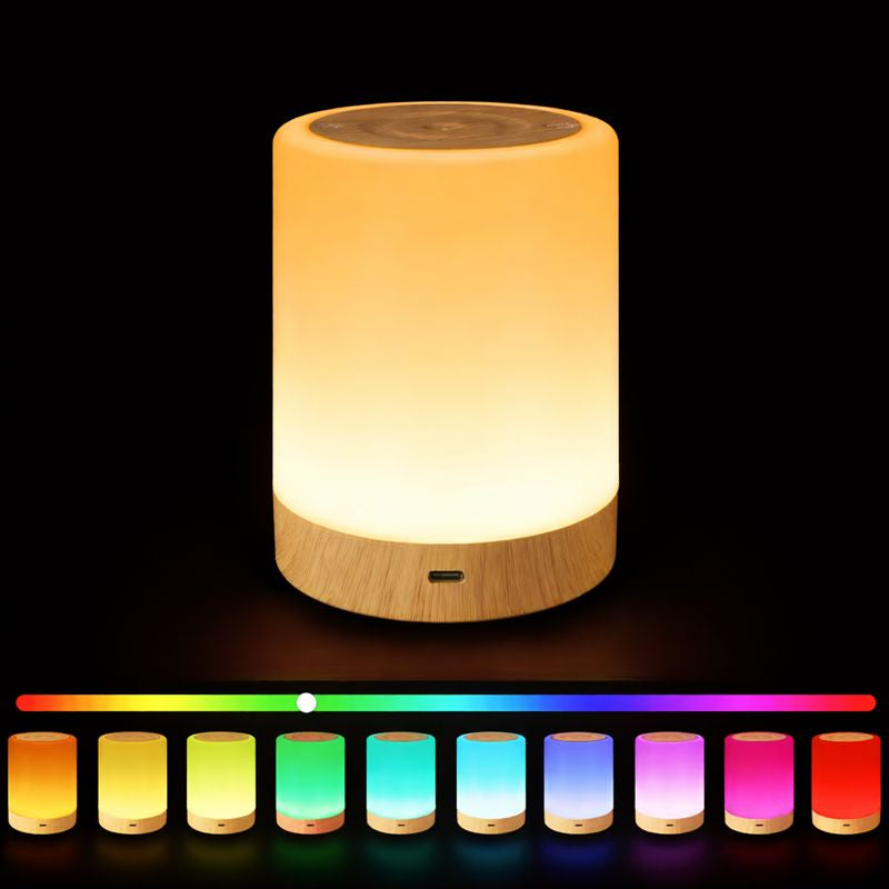Lampe de chevet tactile à intensité réglable – 256 couleurs, rechargeable USB, lampe LED portable