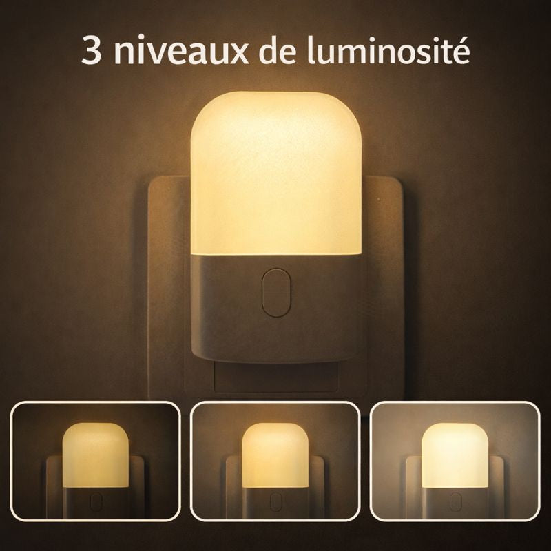 Veilleuse LED à intensité réglable – Capteur de lumière, éclairage automatique, faible consommation