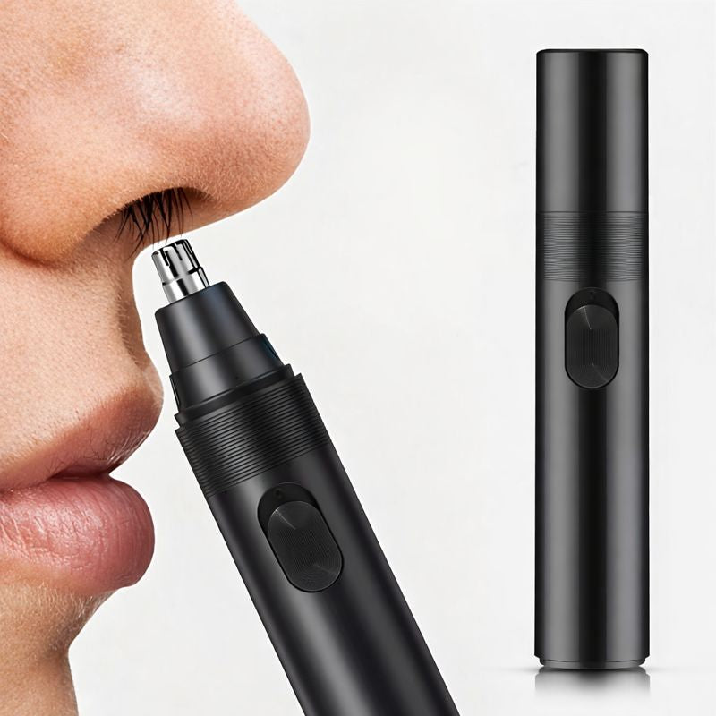 Tondeuse nez et oreilles à piles indolore en acier inoxydable