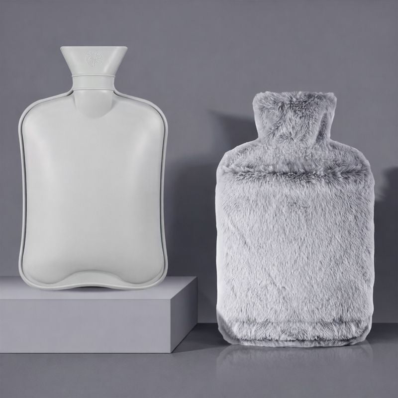 Bouillotte 2 L avec Housse & Poche Kangourou – Douce, Chaleur Longue Durée