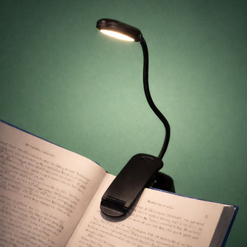 Luméo | Lampe de lecture à clips LED réglable pour livre, bureau et chevet