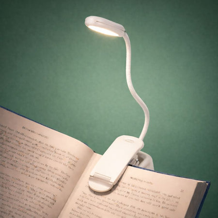Luméo | Lampe de lecture à clips LED réglable pour livre, bureau et chevet
