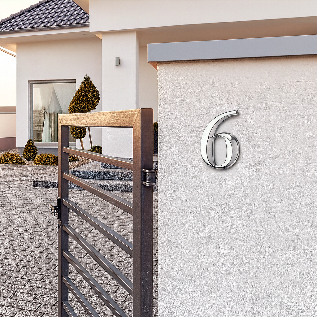 Plaque numéro maison auto adhésif – Numéro 3D pour porte et boîte aux lettres