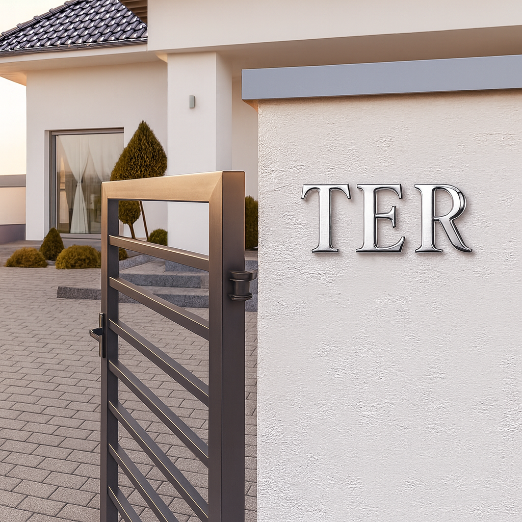 Plaque numéro maison auto adhésif – Numéro 3D pour porte et boîte aux lettres