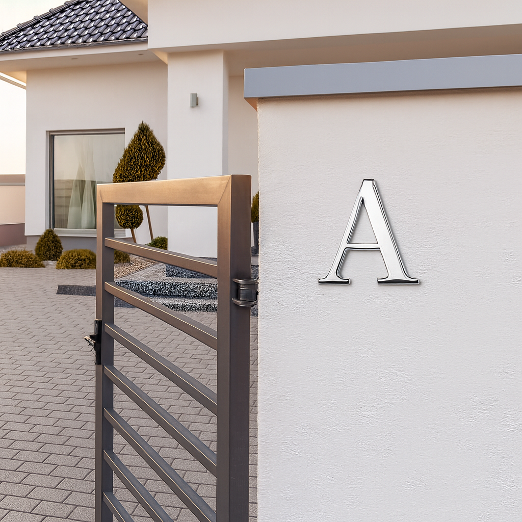 Plaque numéro maison auto adhésif – Numéro 3D pour porte et boîte aux lettres