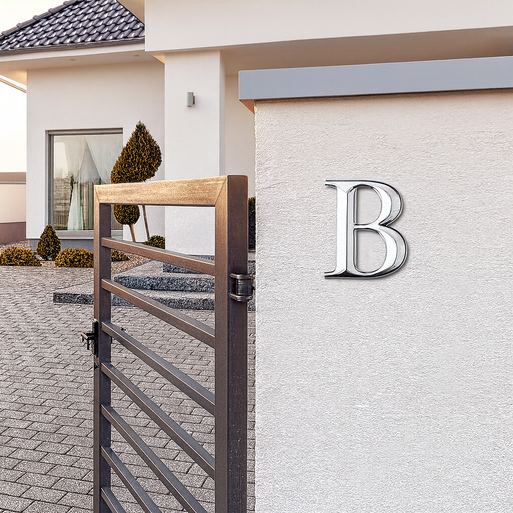 Plaque numéro maison auto adhésif – Numéro 3D pour porte et boîte aux lettres