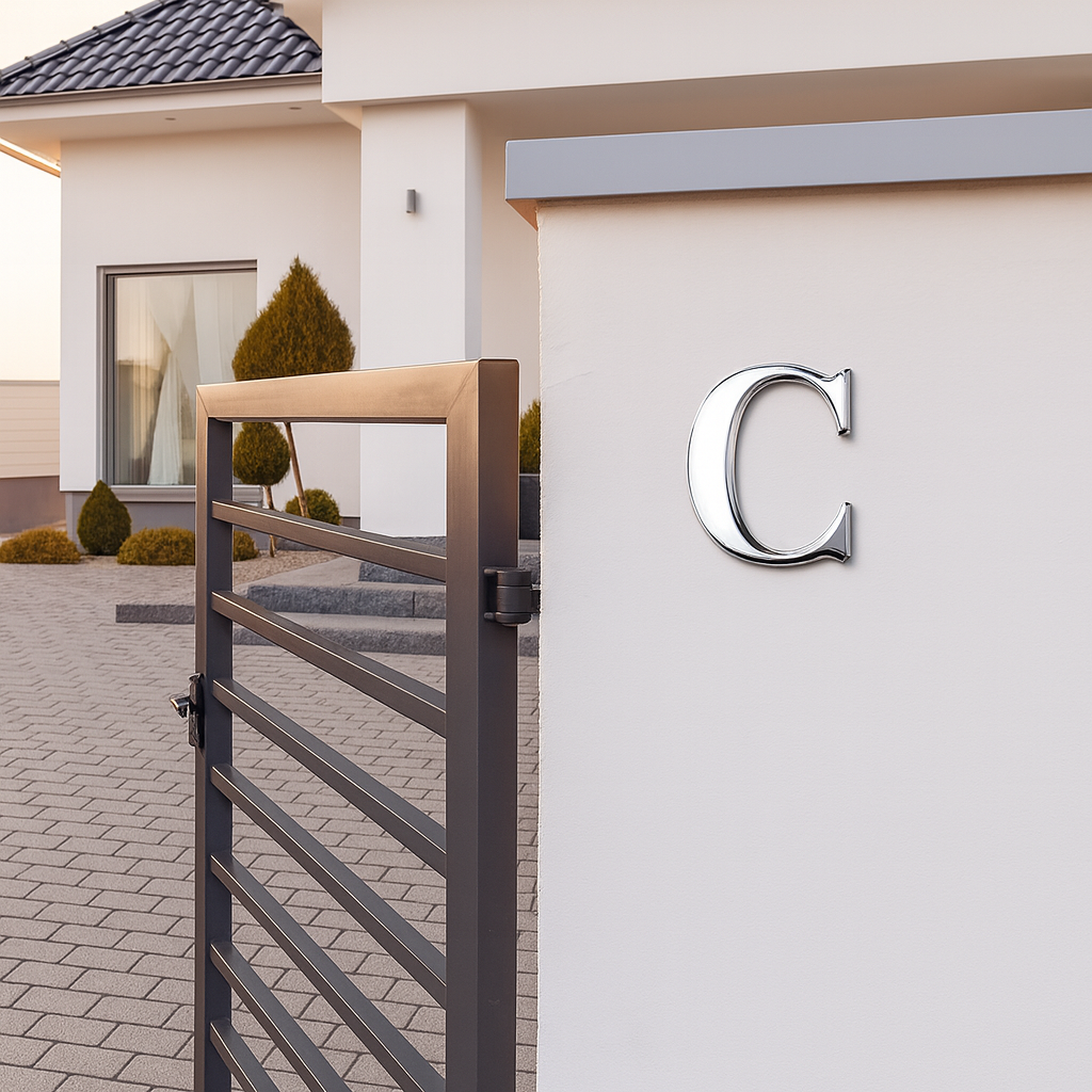 Plaque numéro maison auto adhésif – Numéro 3D pour porte et boîte aux lettres