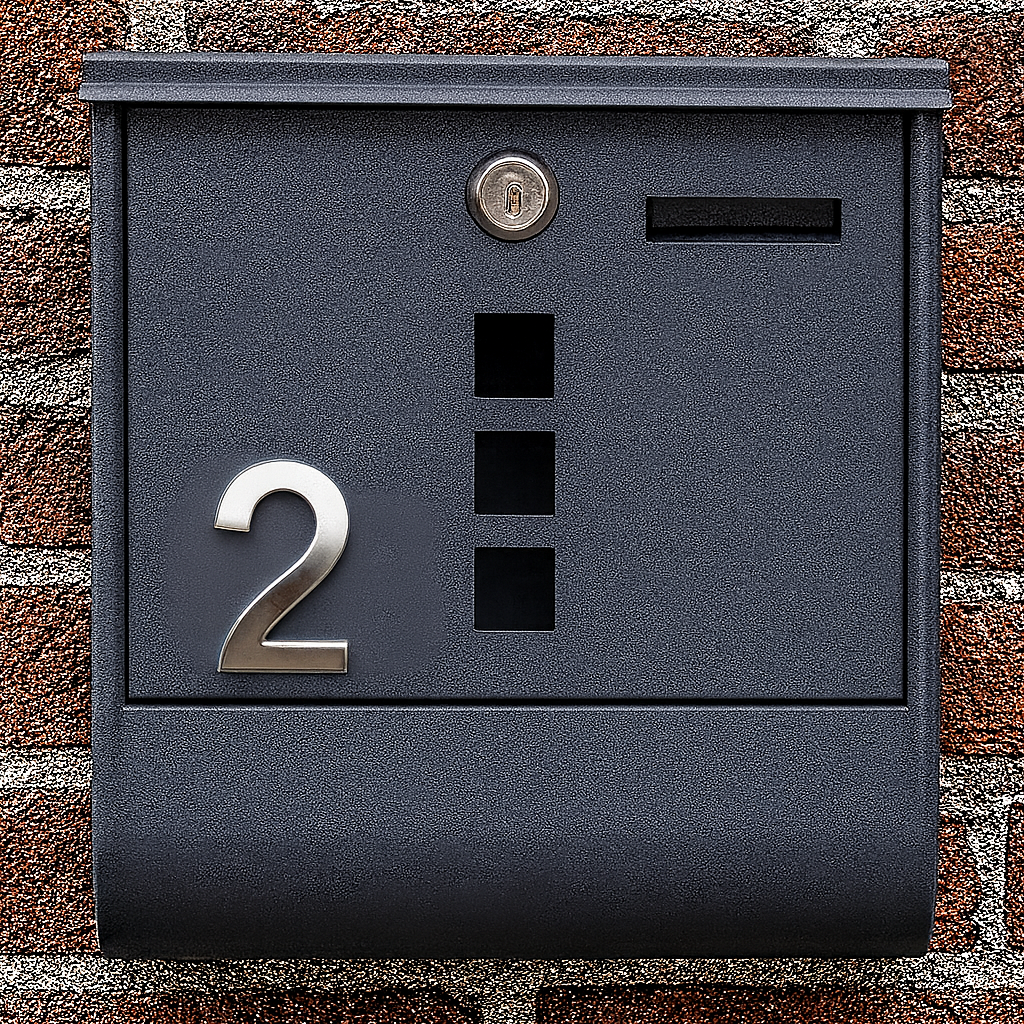 Plaque numéro auto adhésif pour boîte aux lettres – Marquage durable extérieur