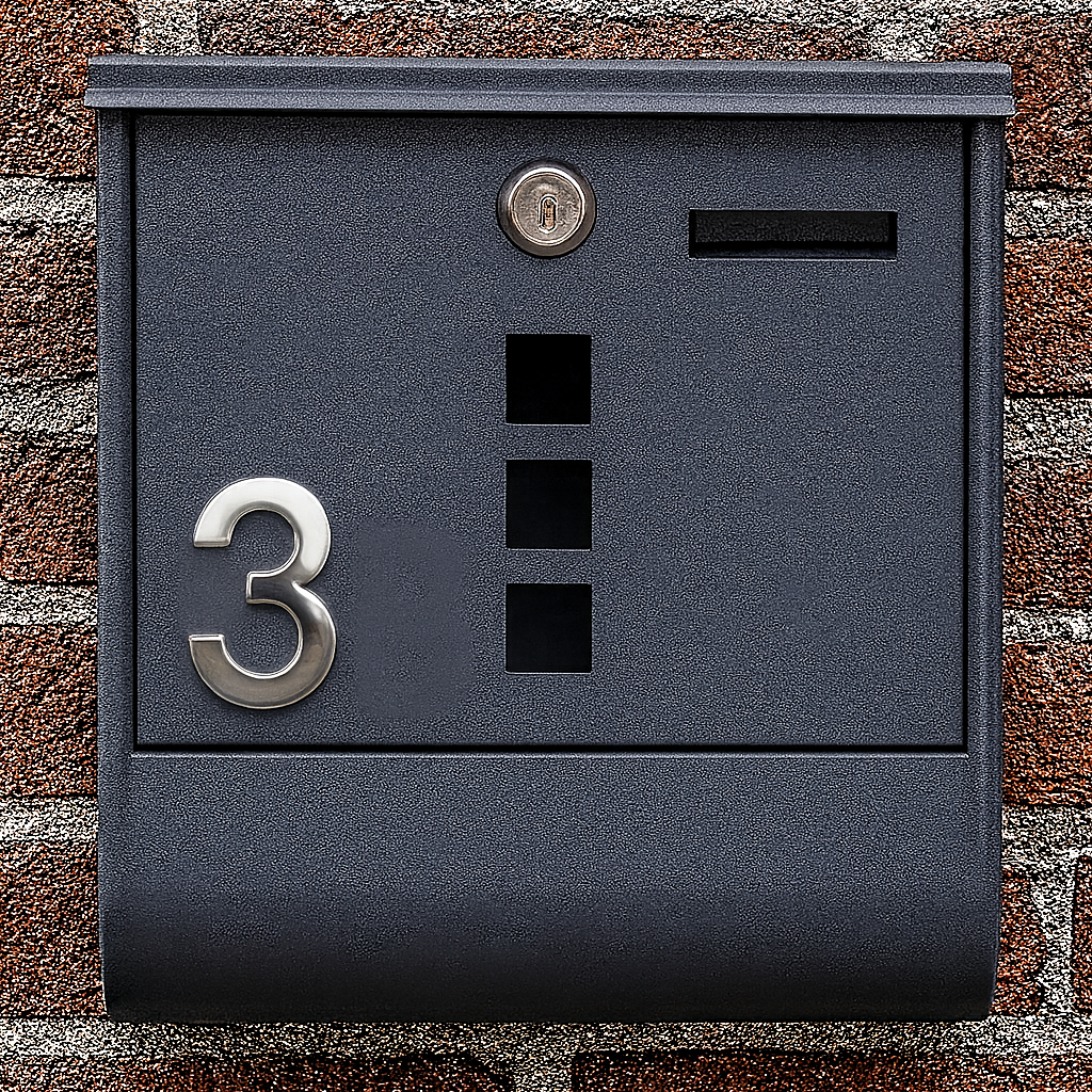 Plaque numéro auto adhésif pour boîte aux lettres – Marquage durable extérieur