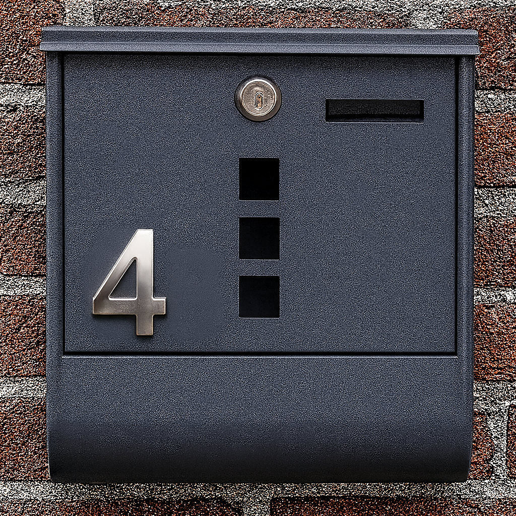 Plaque numéro auto adhésif pour boîte aux lettres – Marquage durable extérieur