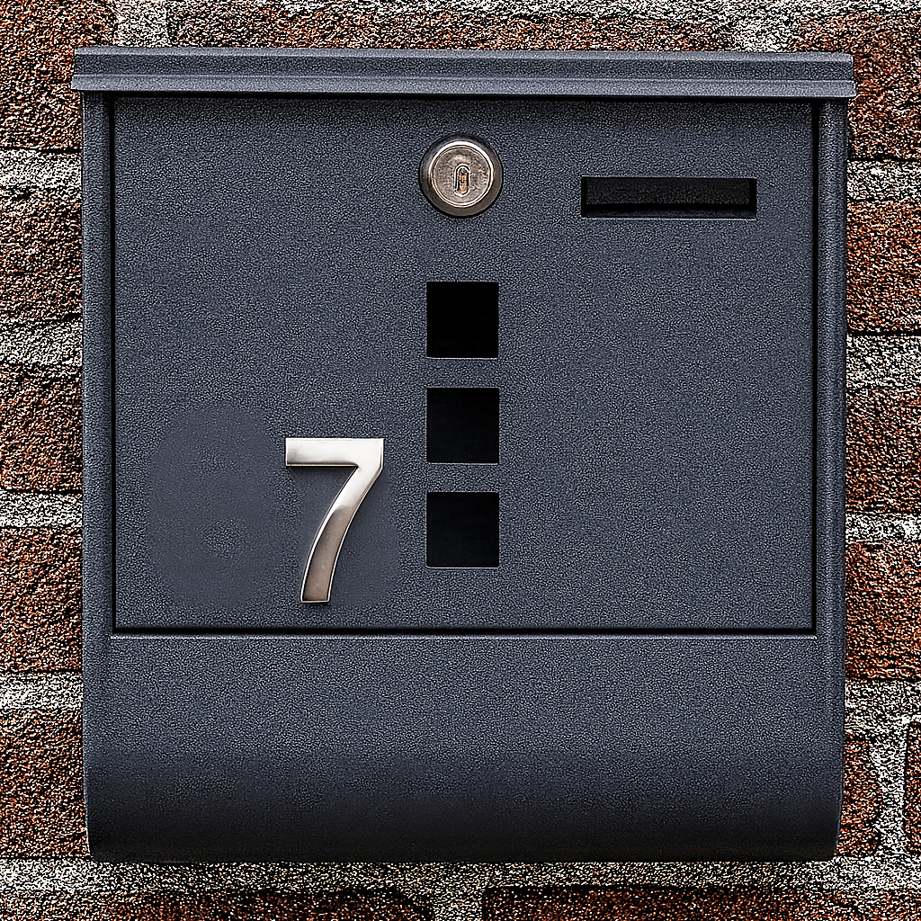Plaque numéro auto adhésif pour boîte aux lettres – Marquage durable extérieur