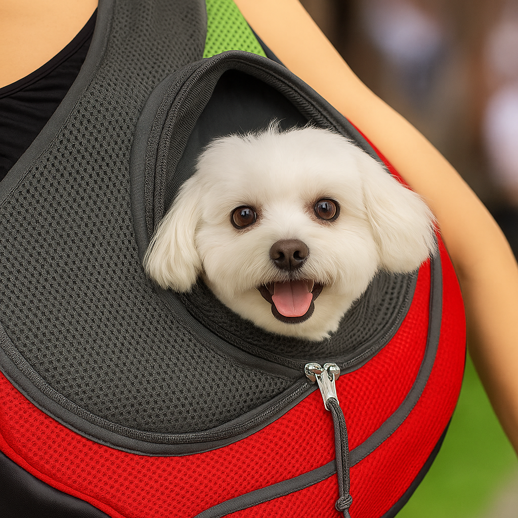 Sac bandoulière de transport pour petits animaux – Confort et sécurité en balade