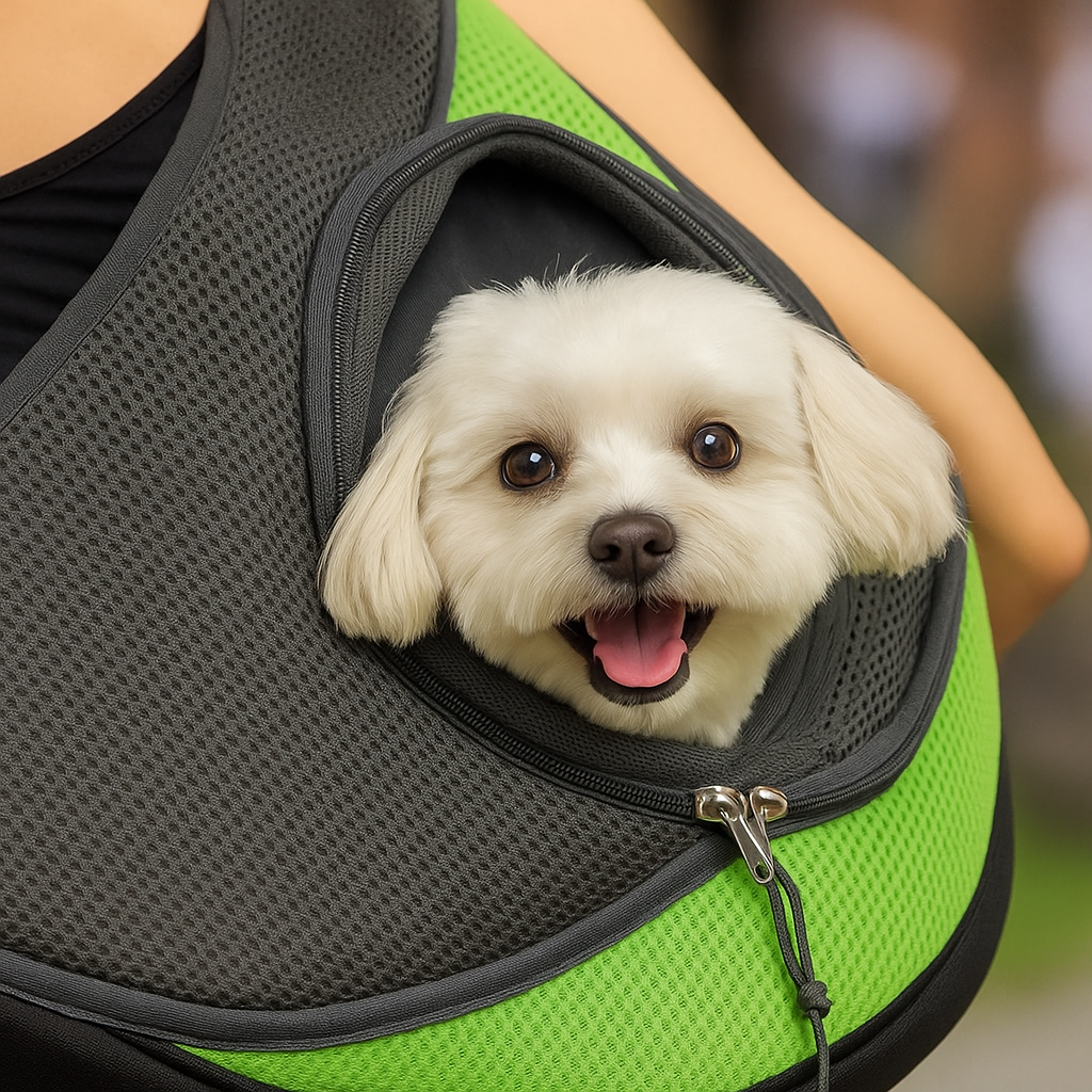 Sac bandoulière de transport pour petits animaux – Confort et sécurité en balade