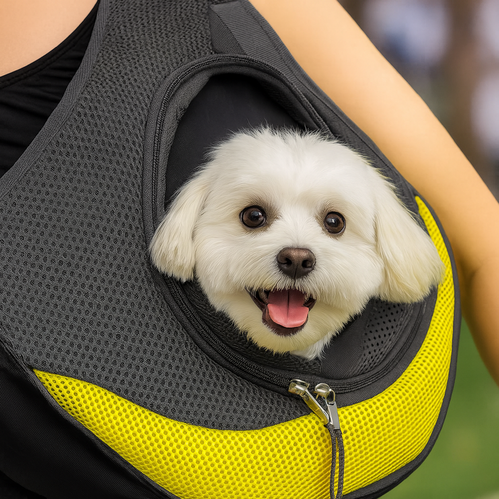 Sac bandoulière de transport pour petits animaux – Confort et sécurité en balade