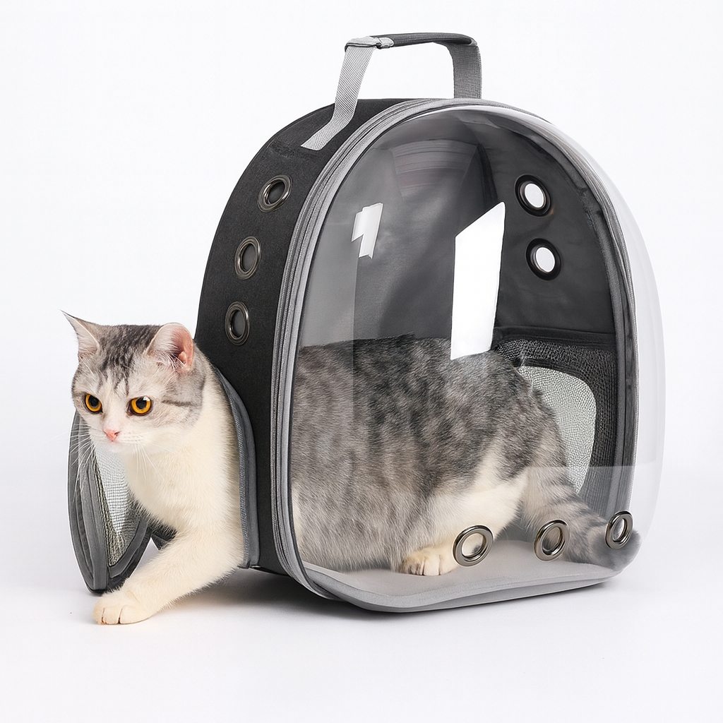 Sac à dos respirant pour chat – Fenêtre transparente et confort de transport