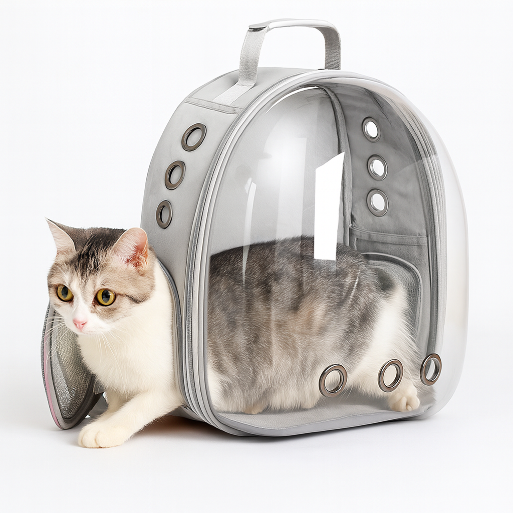Sac à dos respirant pour chat – Fenêtre transparente et confort de transport