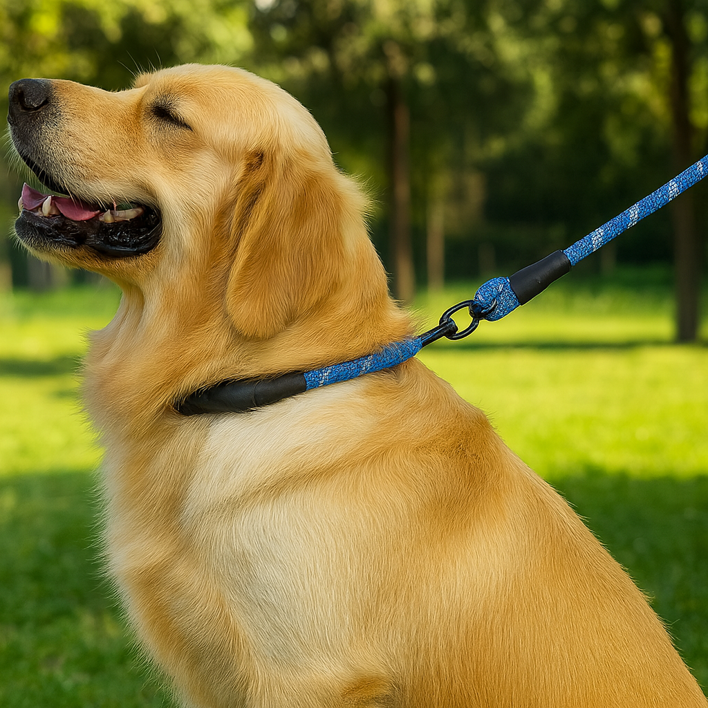 Laisse réfléchissante robuste pour chien – Poignée rembourrée, double traction, sécurité et confort