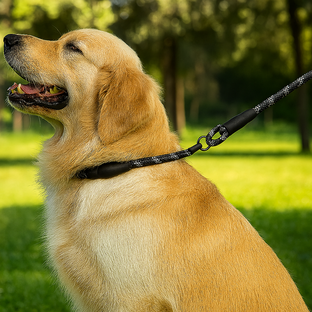 Laisse réfléchissante robuste pour chien – Poignée rembourrée, double traction, sécurité et confort
