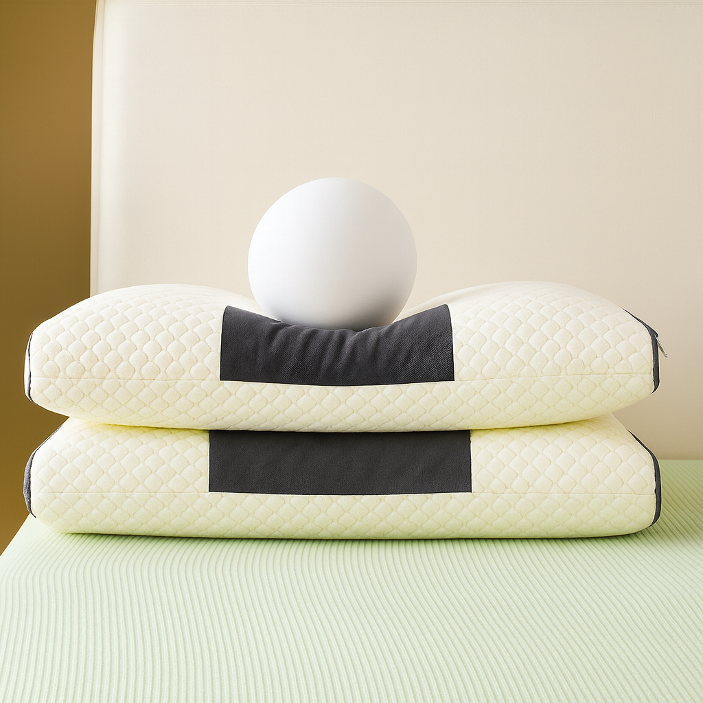 Oreiller cervical réglable ergonomique 1/2 pièces – Confort et soutien cou