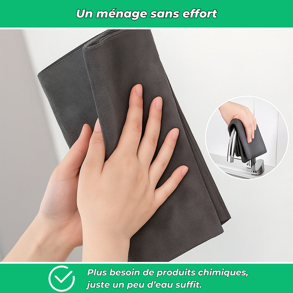 MagicClean | Chiffon nanofibre ultra-absorbant anti-calcaire