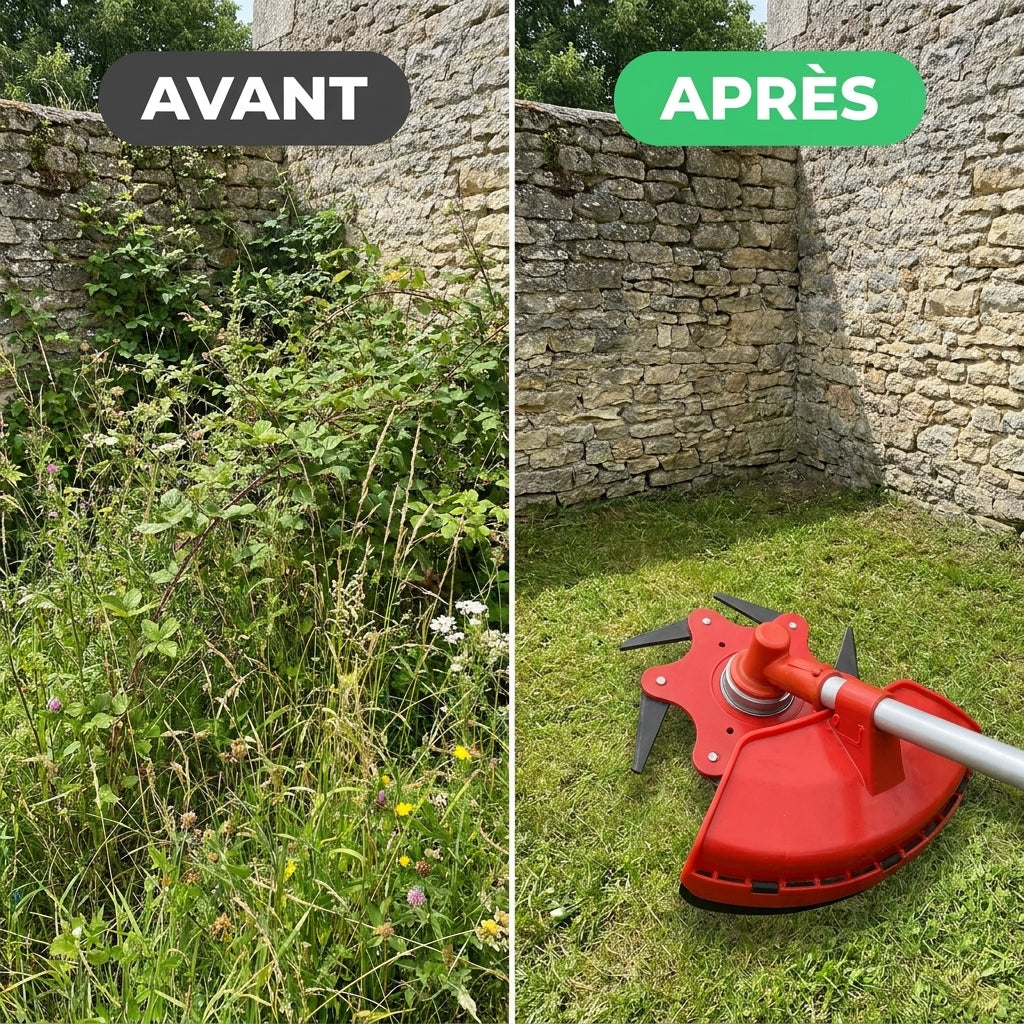 G60 PRO | Tête de débroussailleuse Universelle | Outil Polyvalent pour un Jardin Impeccable