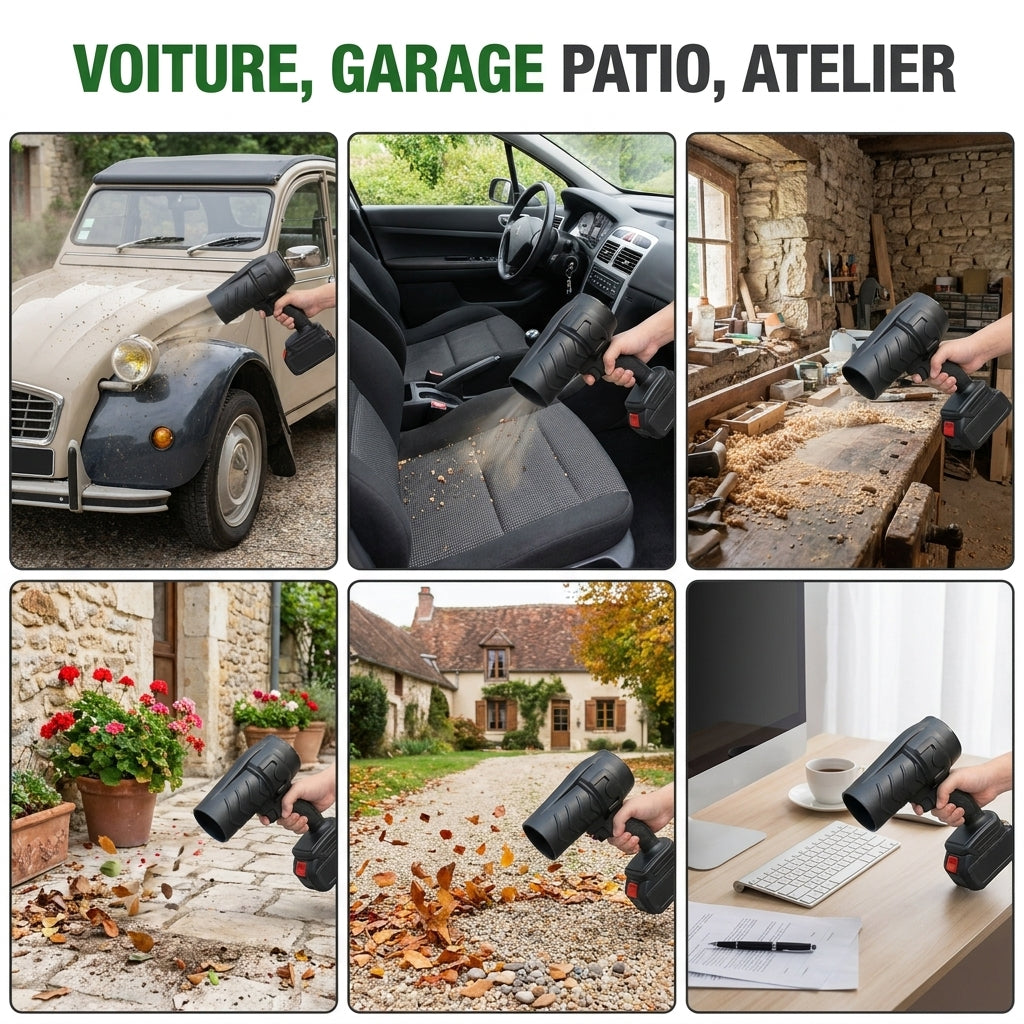 S20 Pro | Souffleur Portable Sans Fil | Air Turbo pour Nettoyage