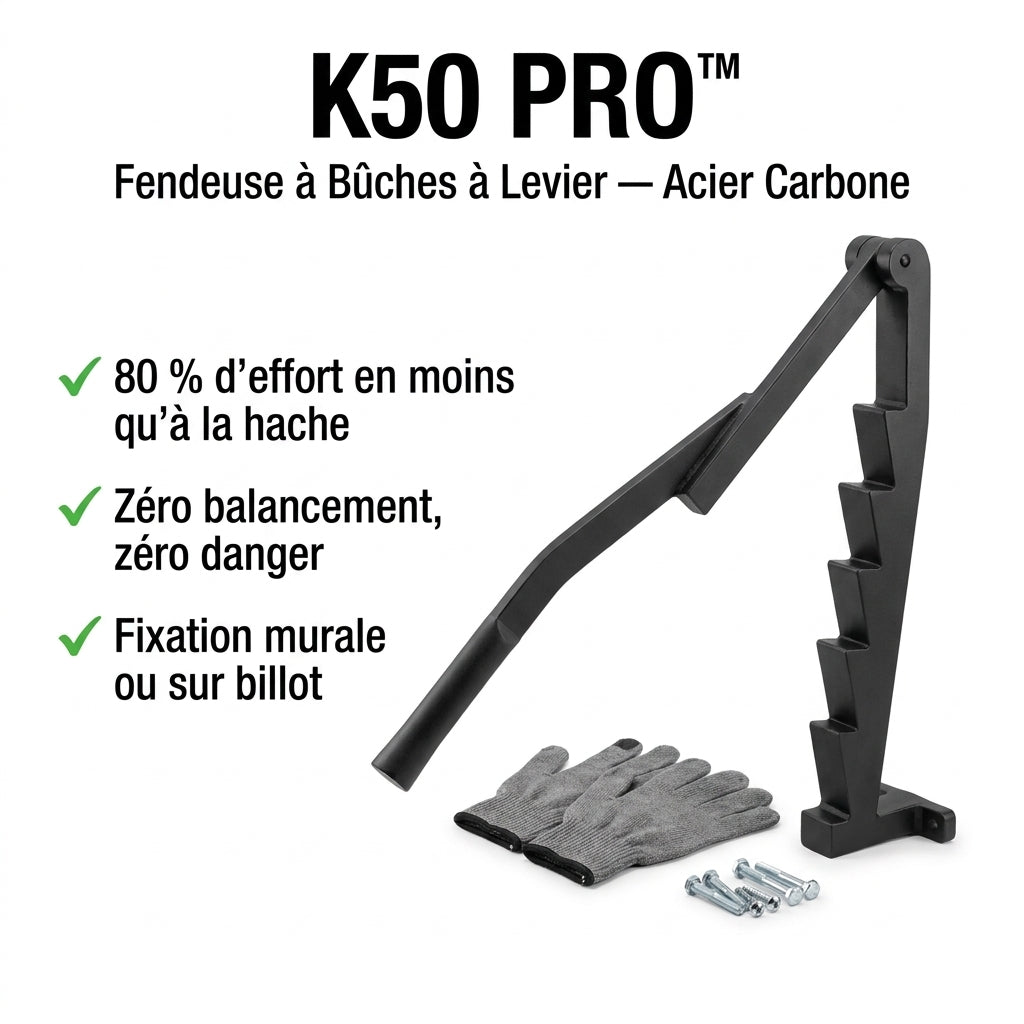 K50 PRO — fendeur de bûches à levier,