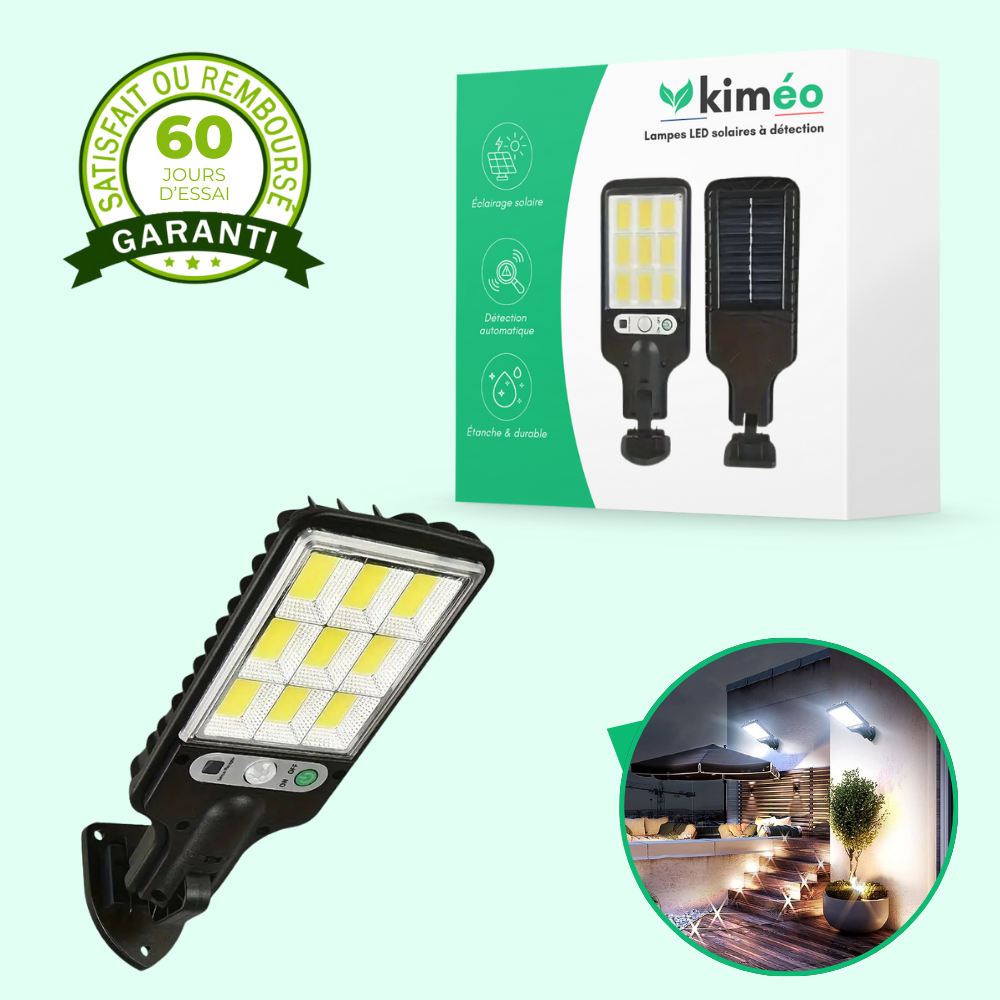 Lampe solaire murale à détection
