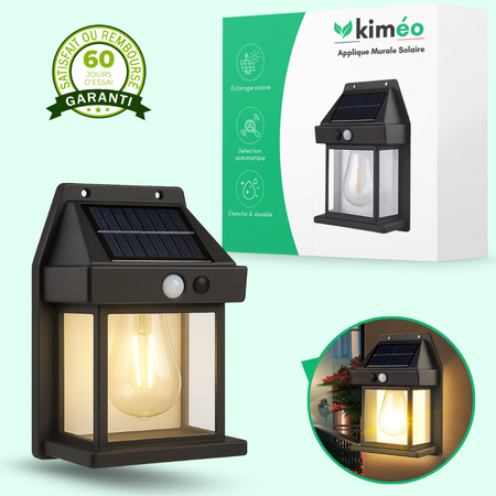 Lampe Murale Solaire à Détection – Éclairage Extérieur Écologique avec Capteur de Mouvement