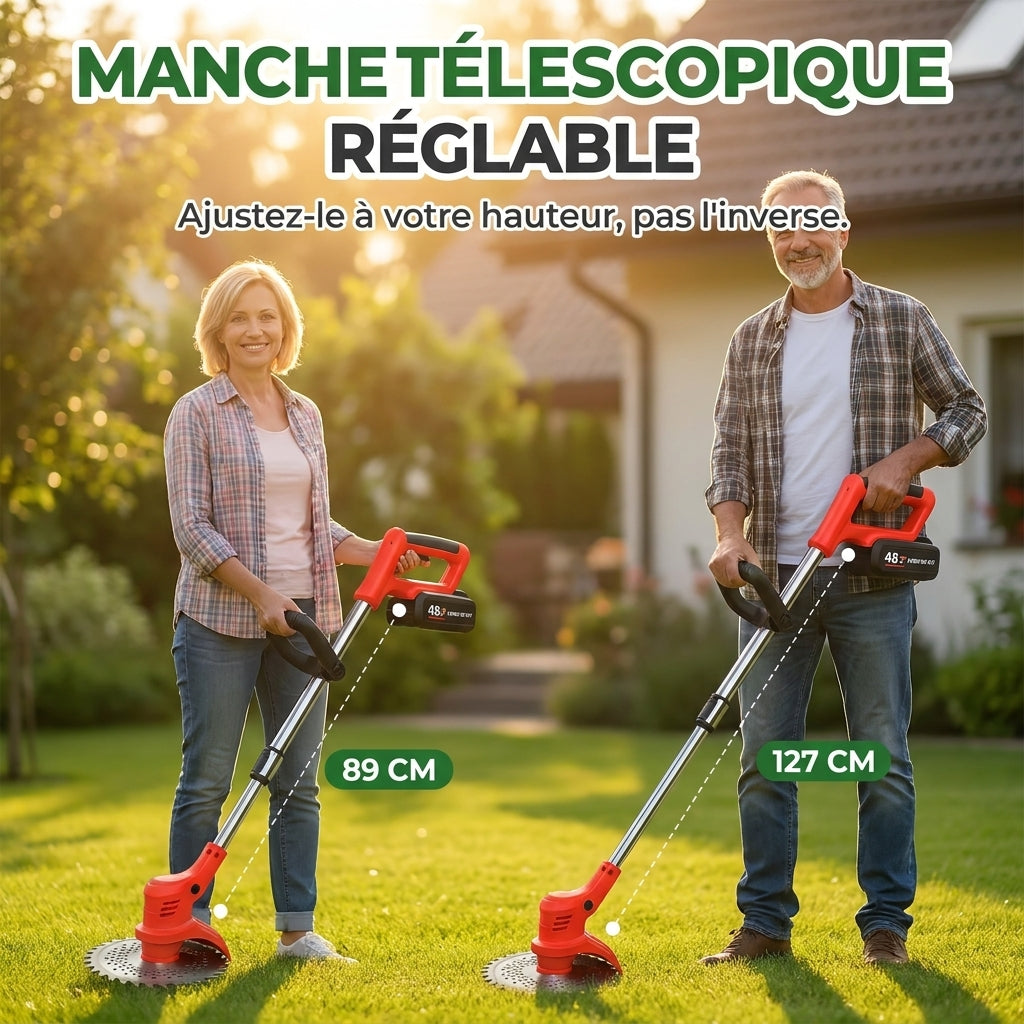 D80 PRO Débroussailleuse Sans Fil Haute Puissance – Coupe d'Herbe, Buissons et Branches Épaisses