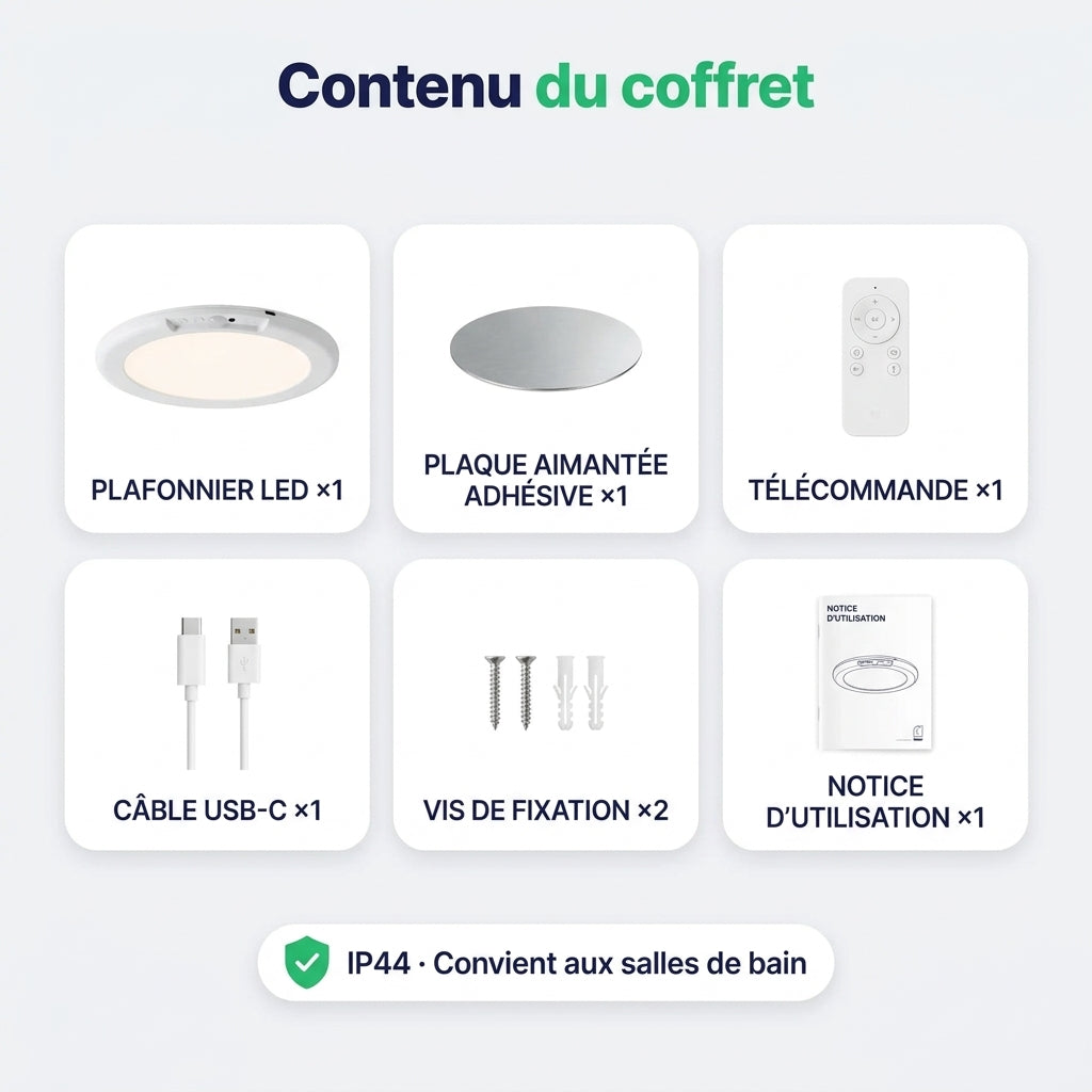 L10 | Plafonnier LED à Détecteur de Mouvement