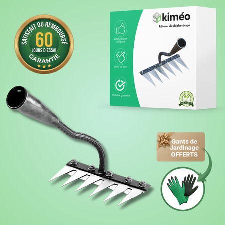 Râteau de Désherbage en Acier Robuste | Outil Résistant pour Entretien de Jardin et Élimination des Mauvaises Herbes