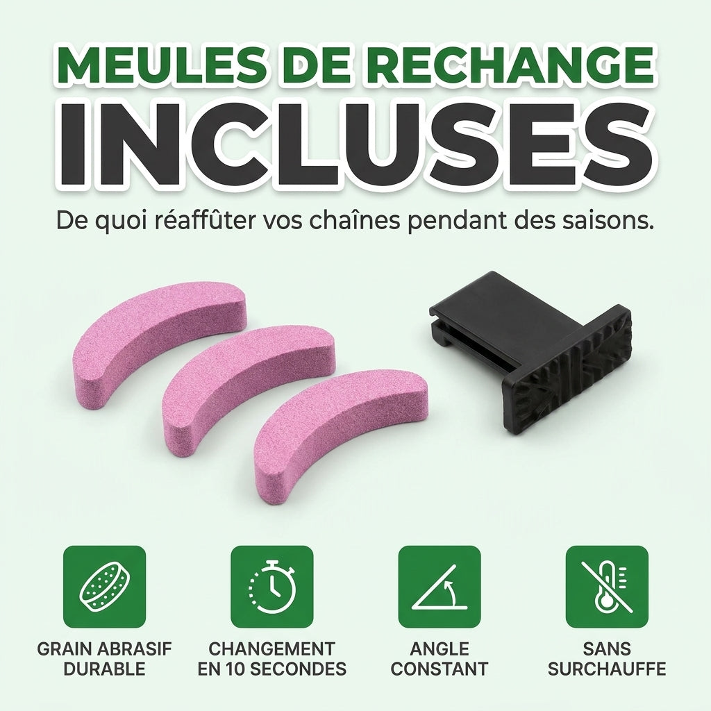 Affût’PRO Affûteur de Tronçonneuse Ultra-Rapide – Précision Instantanée pour Coupe Efficace
