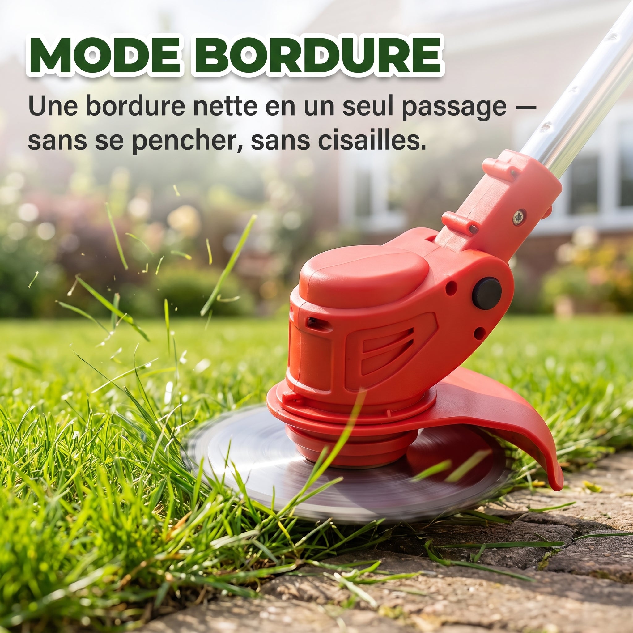 D80 PRO Débroussailleuse Sans Fil Haute Puissance – Coupe d'Herbe, Buissons et Branches Épaisses