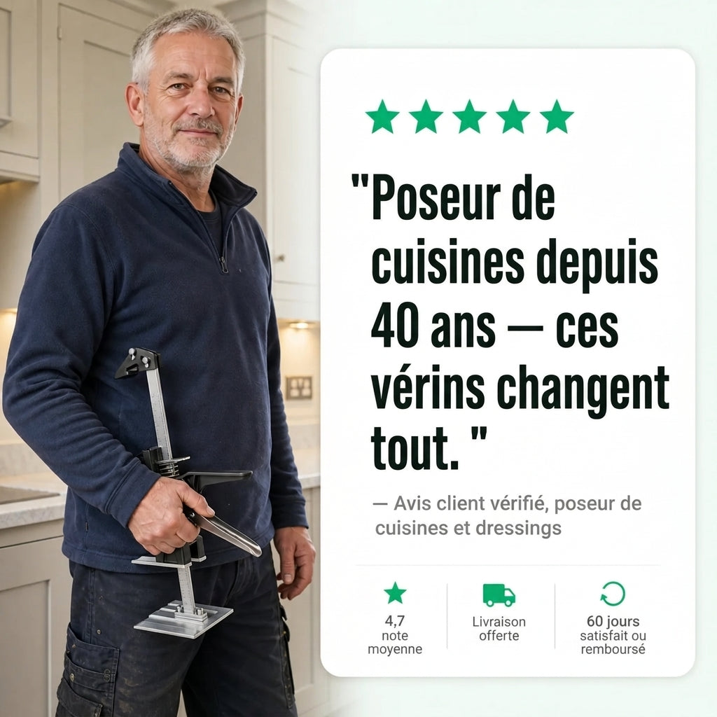 Cric manuel multifonction pour pose et levage facile