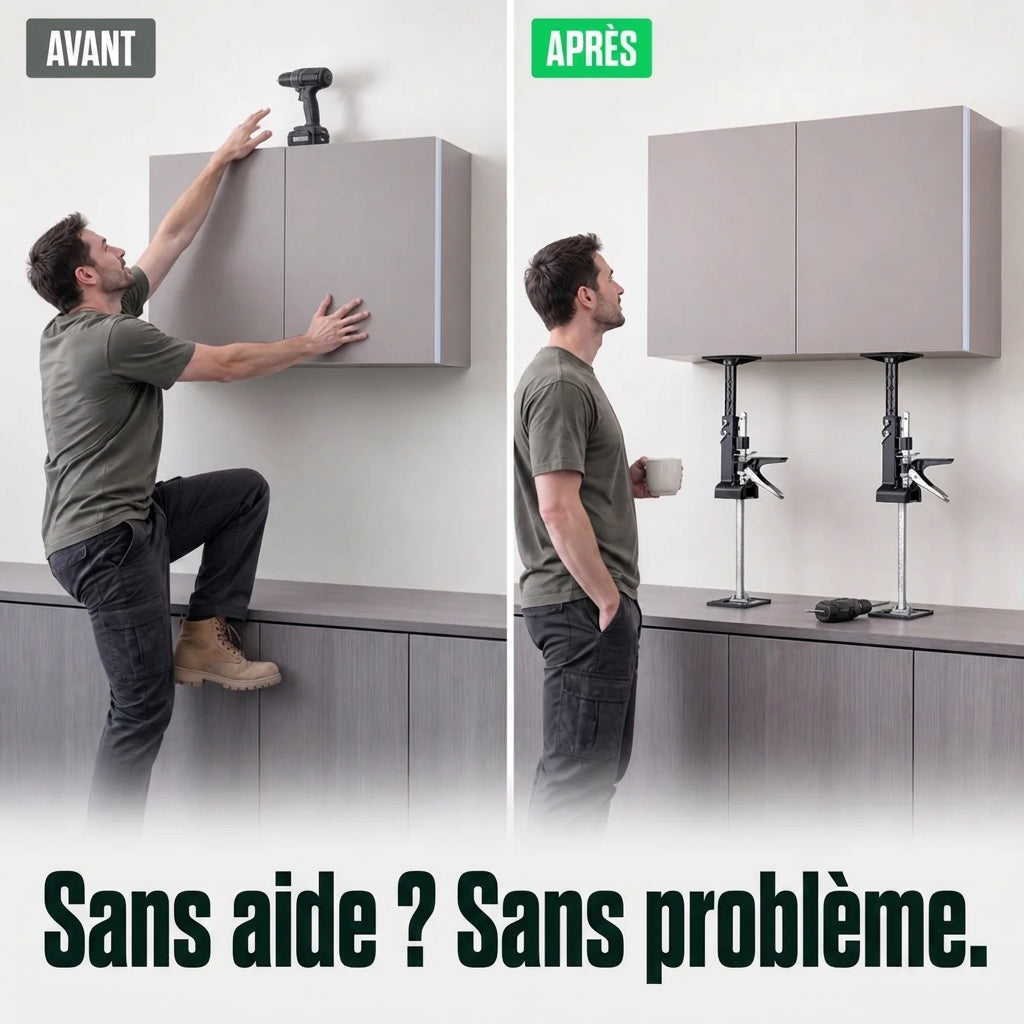 Cric manuel multifonction pour pose et levage facile
