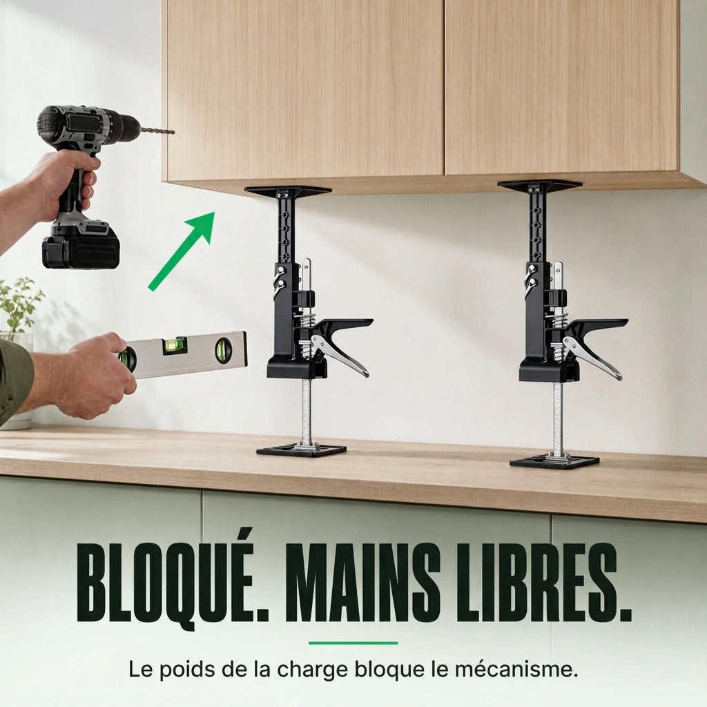 Cric manuel multifonction pour pose et levage facile