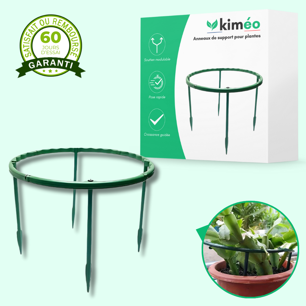 Anneaux de support flexibles pour plantes