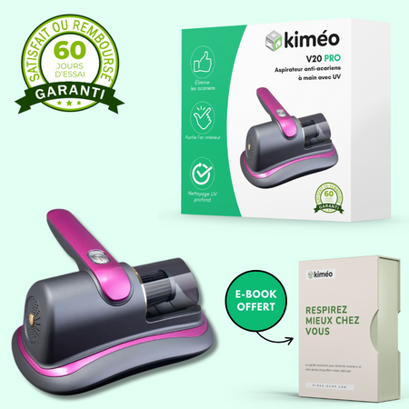 V20 PRO – Aspirateur anti-acariens avec chauffage UV 65℃ - Élimine 99% des Allergènes