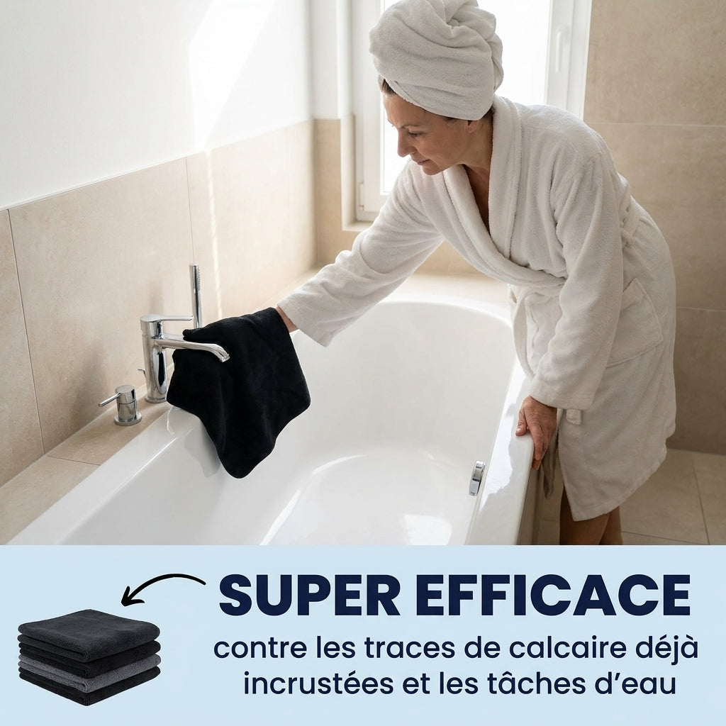 MaxiClean – Chiffon microfibre XXL ultra-absorbant anti-calcaire