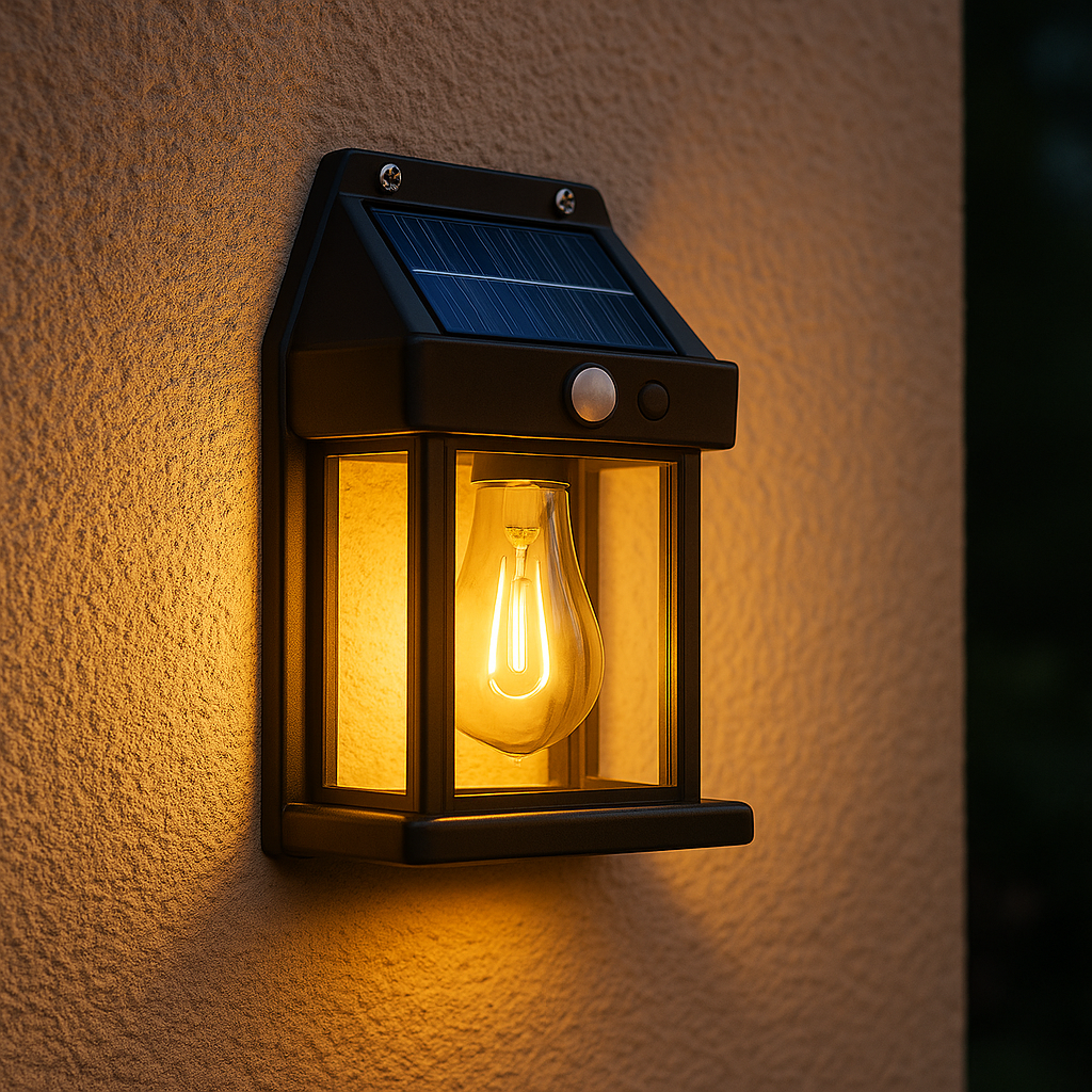 Lampe Murale Solaire à Détection – Éclairage Extérieur Écologique avec Capteur de Mouvement