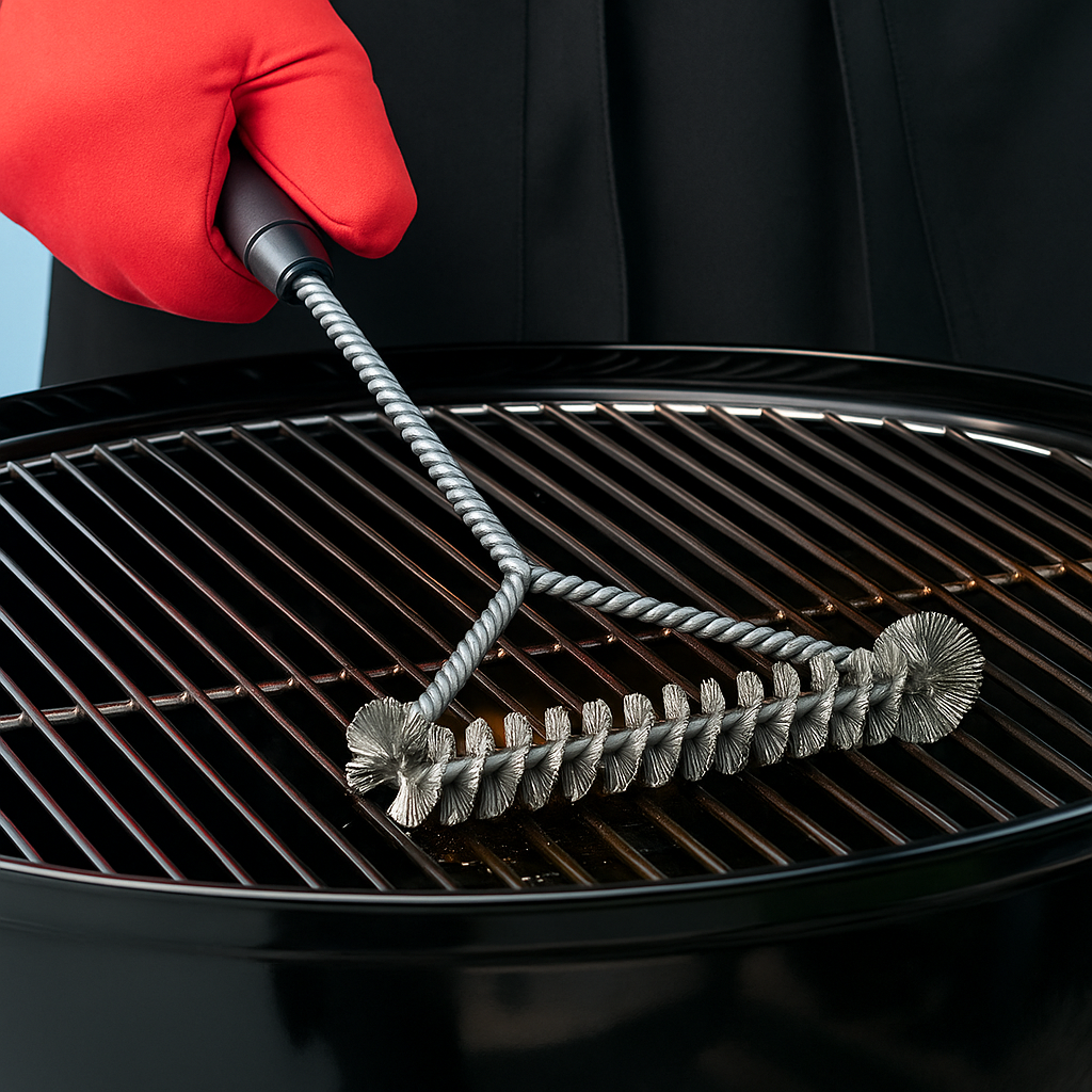 Brosse de nettoyage barbecue en acier inoxydable