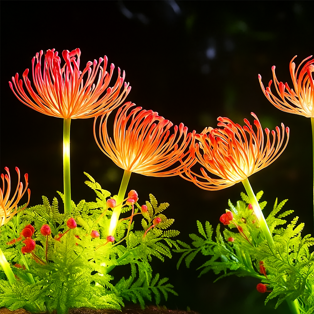 Lumières solaires florales décoratives pour jardin (Lot de 2)