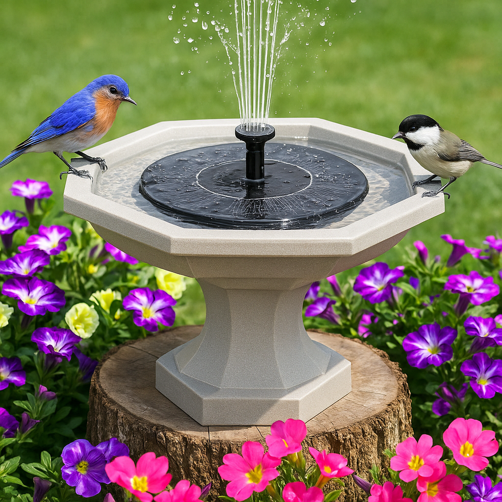 Mini Fontaine Solaire Autonome – Embellit et Dynamise Votre Jardin en un Instant